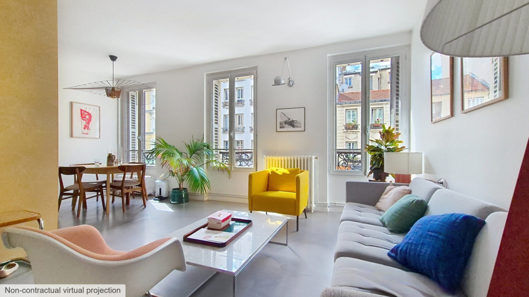 3 pièces à louer meublé - Rue d'Avron - Paris 20