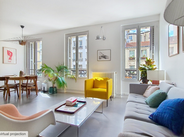 3 pièces à louer meublé - Rue d'Avron - Paris 20
